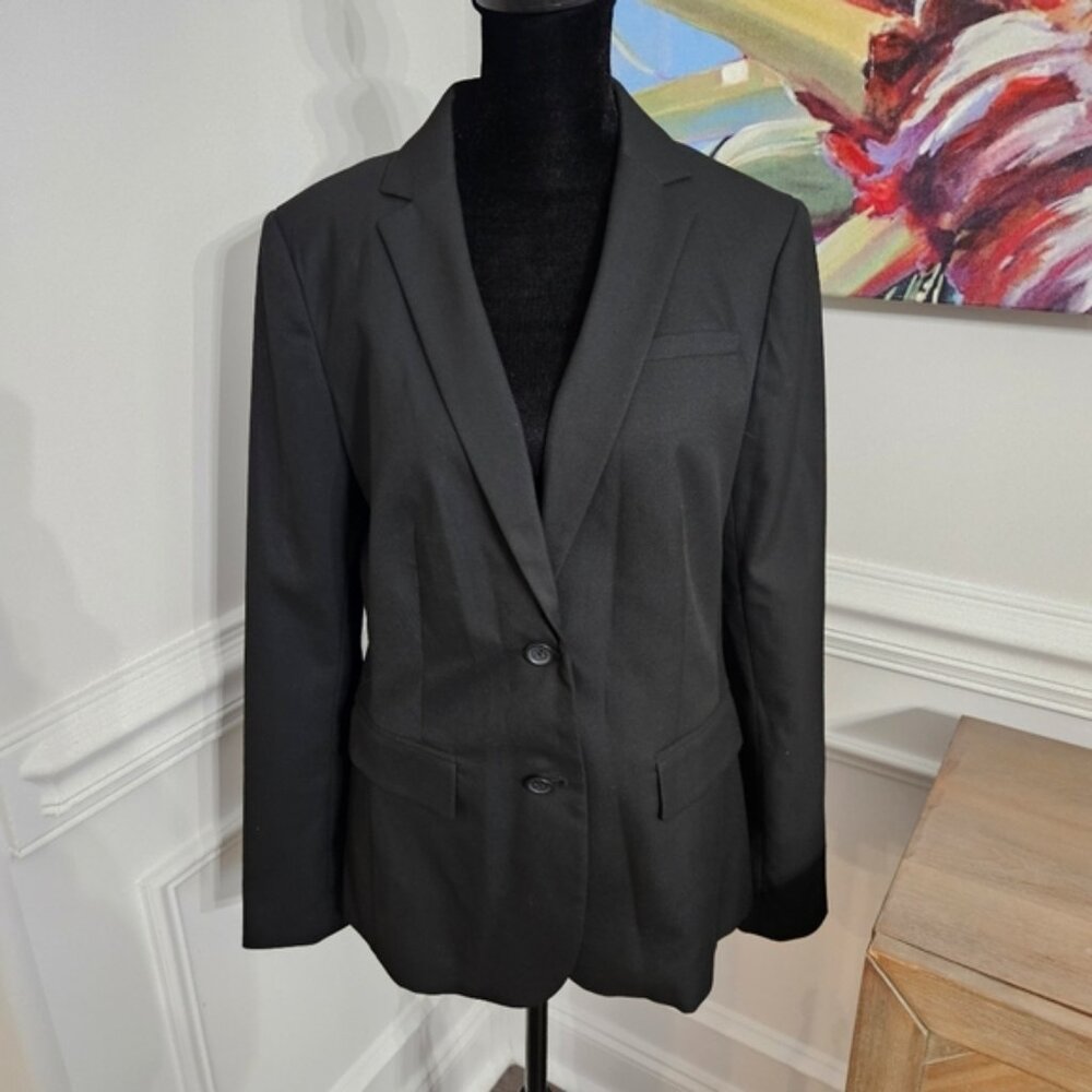 Banana Republic Tailored Black Blazer Sz 4  Blended Fabric